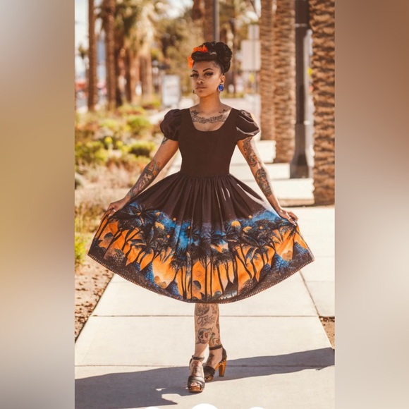 rockin bettie Dresses & Skirts - Rockin Bettie jungle print Tropical Sunset Dress